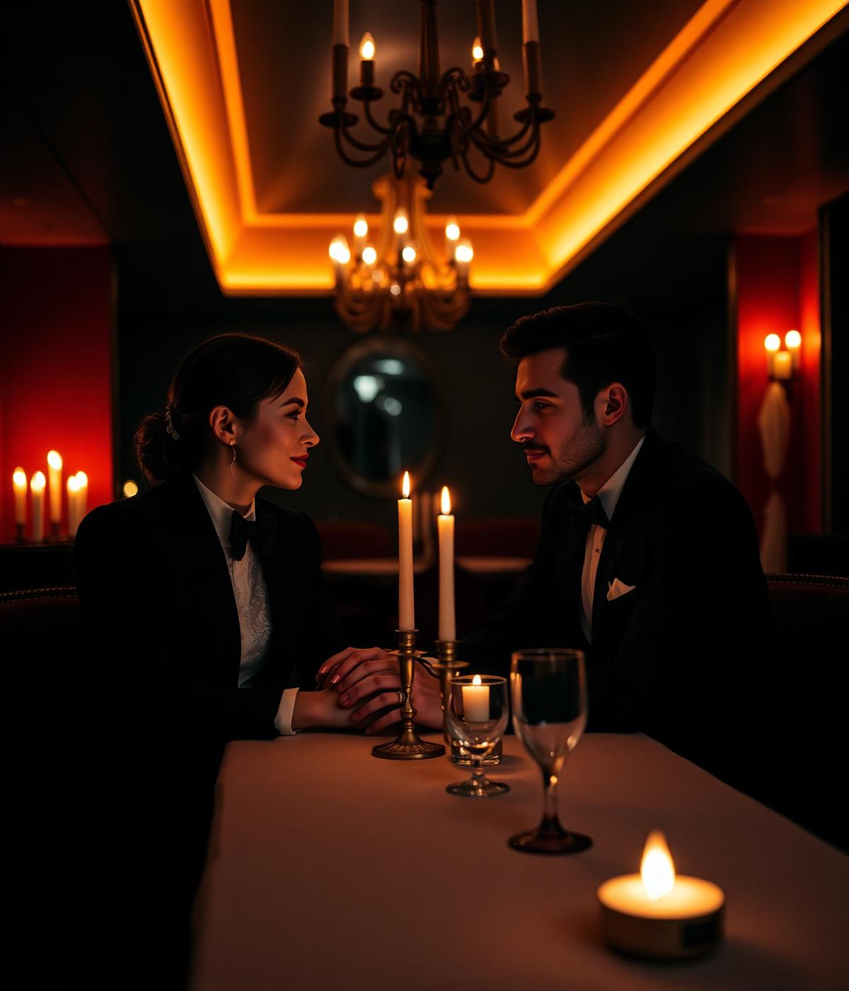 Cuplu elegant într-o atmosferă de seară